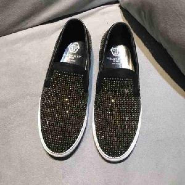 美品*入手困難フィリッププレイン PHILIPP PLEIN 3色可選 スリップオン上品でベーシック