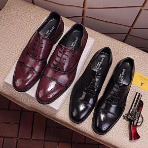 有名人同じアイテム ルイ ヴィトン大胆なデザイン LOUIS VUITTON 2色可選 フォーマルシューズ