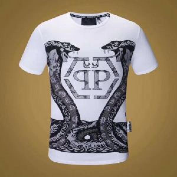 ファッションスタッズフィリッププレイン半袖/Tシャツすっかり定番化 PHILIPP PLEIN 2色可選