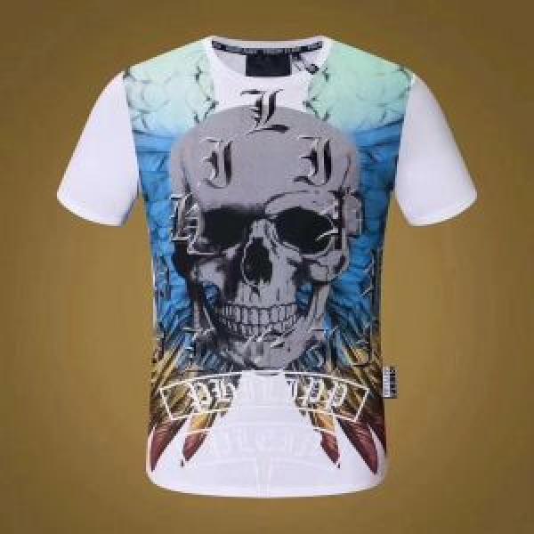 ストリートファッションフィリッププレイン PHILIPP PLEIN 2色可選 半袖/Tシャツ