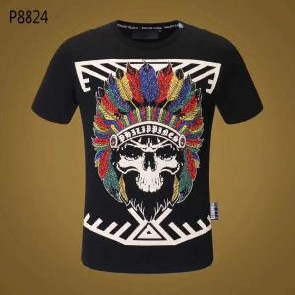 今季爆発的な人気PHILIPP PLEIN  半袖/Tシャツフィリッププレイン欧米韓流