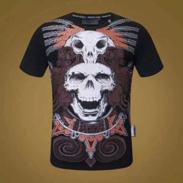PHILIPP PLEIN2色可選 半袖/Tシャツファッショニスタ愛用吸汗性に優れフィリッププレイン