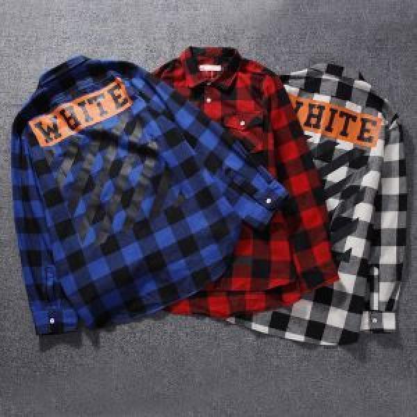 主役級のアイテムOff-White2026新品入荷 オフホワイト 3色可選チェックシャツ人気急上昇中