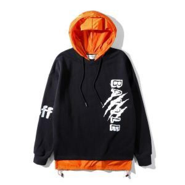 最近人気一番！Off-Whiteオフホワイトパーカー偽物フード付きメンズプルオーバーパーカー