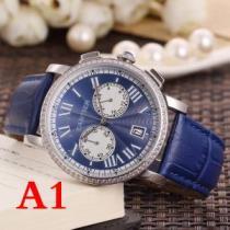 限定モデルCARTIERコピーカルティエ時計メンズ半自動卷クオーツ本革ベルト日付表示ビジネス用ウォッチ.199.
