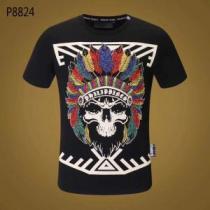 今季爆発的な人気PHILIPP PLEIN  半袖/Tシャツフィリッププレイン欧米韓流