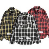 オフホワイト数量限定再入荷 3色可選 チェックシャツ大流行中 2026年秋冬シーズン Off-White