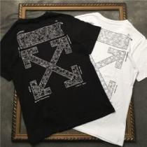 目前の注目ブランド 旬のアイテム華やかさ満点 オフホワイト半袖/Tシャツ 2色可選Off-White