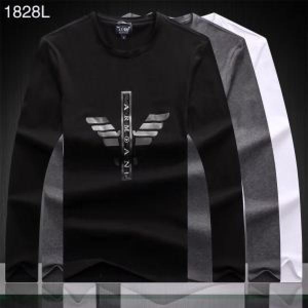 秋冬大活躍 アルマーニ ARMANI長く使える！ 3色可選 長袖/Tシャツ2026年秋冬入荷