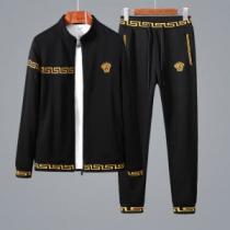 個性的なモデル 定番品質保証 ヴェルサーチVERSACE 上下セット 2色可選 上品でベーシック