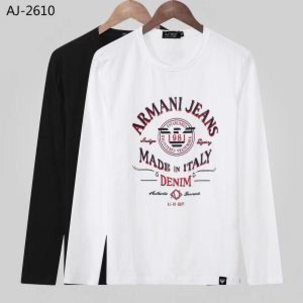 流行の注目ブランド 2色可選 アルマーニ ARMANI 長袖Tシャツ  海外限定アイテム
