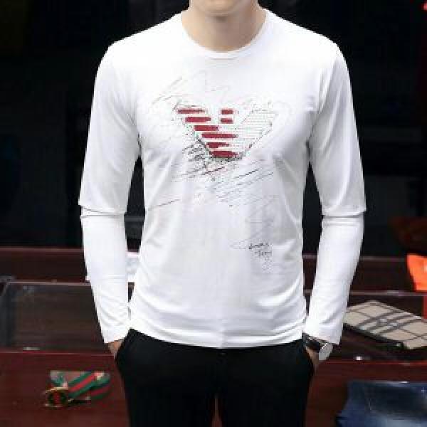 格好良いアイテム 3色可選 アルマーニ ARMANI 2026新品入荷 長袖Tシャツ