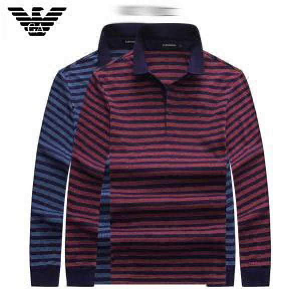 すっかり定番化 アルマーニ ARMANI 人気急上昇中 長袖Tシャツ 2色可選 人気急上昇中