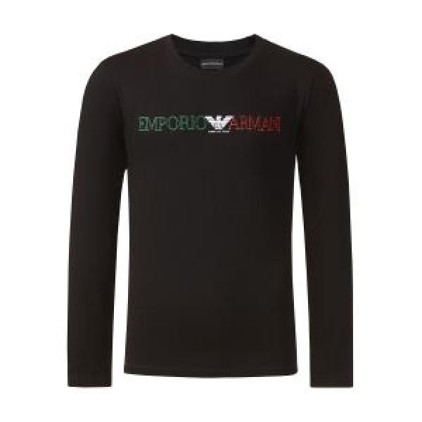 超激得高品質EMPORIO ARMANIアルマーニ tシャツ コピーロゴプリントカジュアル長袖カットソートップス3色可選