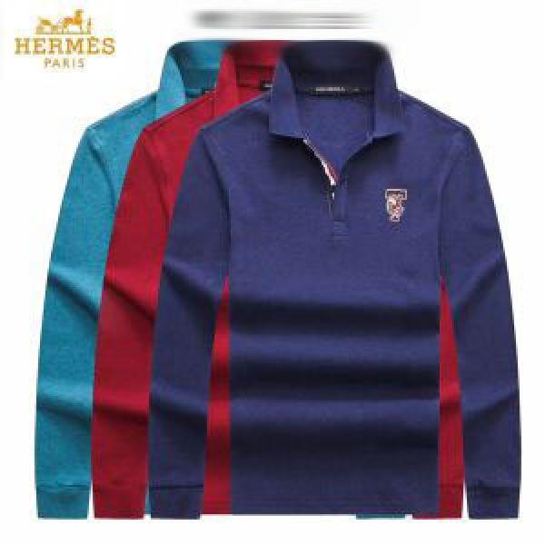 今年っぽくNEWファッション エルメス HERMES 2026最高ランキング 長袖 Tシャツ 3色可選 流行の注目ブランド