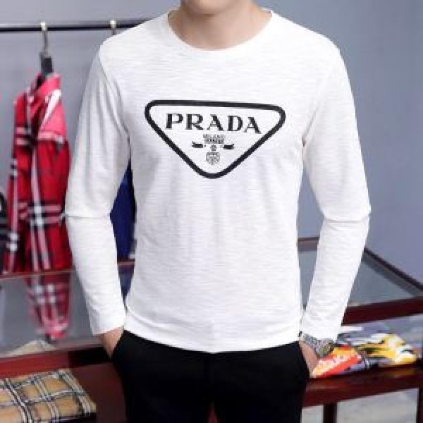 2026最高ランキング プラダ PRADA 2色可選 流行の注目ブランド  長袖 Tシャツ 秋冬トレンド