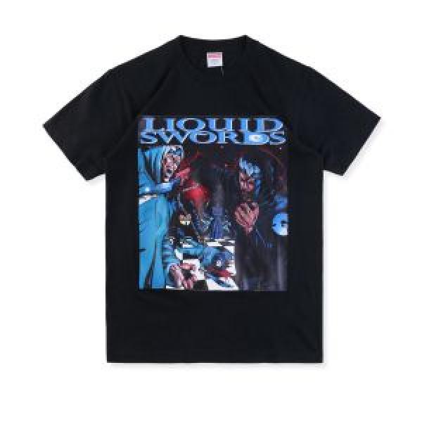 個性的なモデル Supreme 18FW Liquid Swords Tee Tシャツ/半袖 4色選択可秋冬大活躍