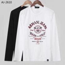 流行の注目ブランド 2色可選 アルマーニ ARMANI 長袖Tシャツ  海外限定アイテム