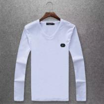 アルマーニ コピーARMANIメンズロングTシャツ無地6カラーVネックシンプルカットソートップス長袖秋冬人気定番新品