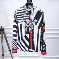 秋冬人気セール安いGIVENCHYジバンシー シャツ コピースリムメンズ長袖シャツオープンシャツ総柄ワークシャツトップス