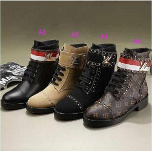 ストリートファッション 4色可選  ルイヴィトン 人気急上昇中 LOUIS VUITTON  ショートブーツ  美品*入手困難