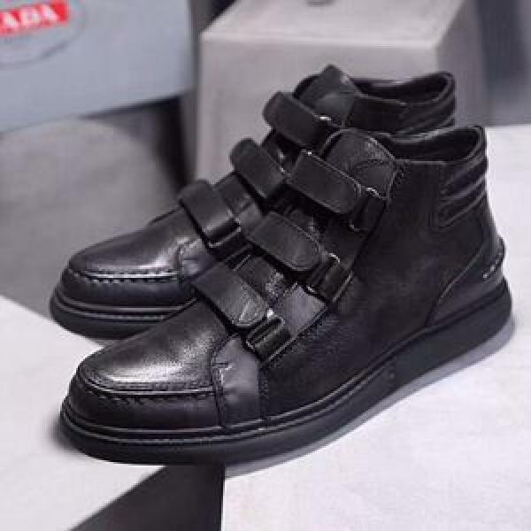 保温性の高い キレイめおしゃれ 2色選択可 プラダ PRADA 18ＳＳ美品 ハイトップシューズ