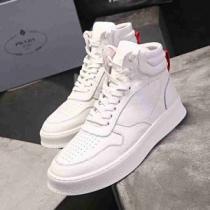 冬季限定販売  2026人気の主流アイテムハイトップシューズ  2色選択可 プラダ PRADA お得な