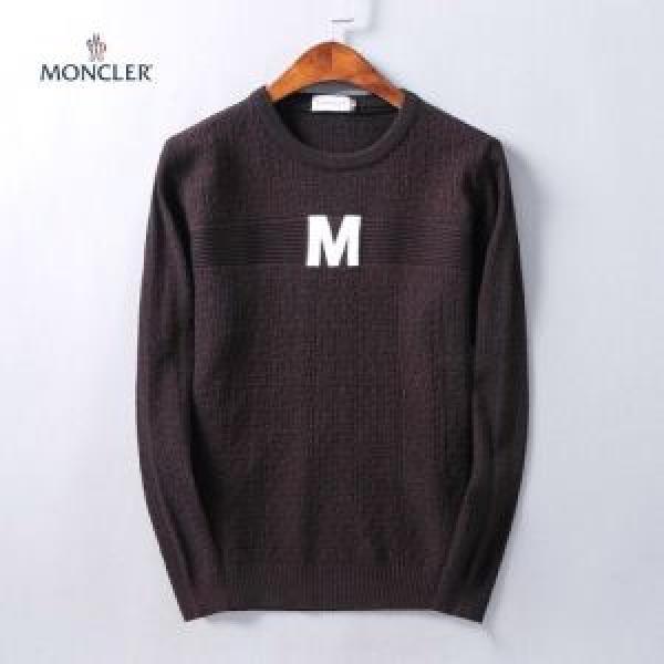 モンクレール コピーMONCLERニットセータークルーネックシンプルカジュアル無地トップス長袖全3色秋冬数量限定得価