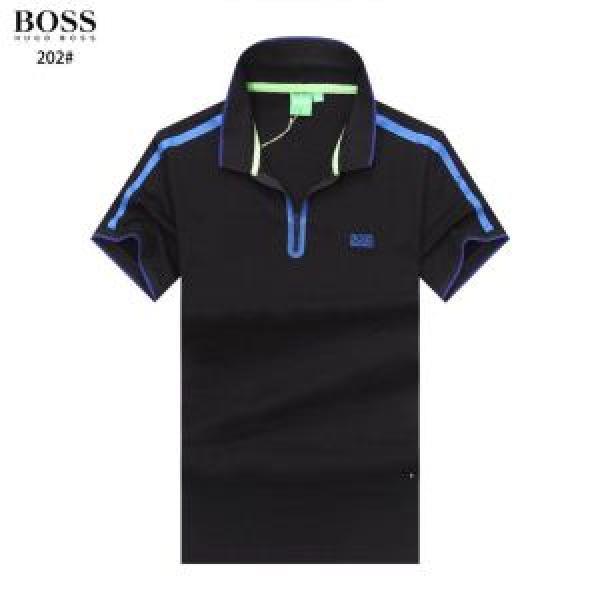新しい斬新なスタイル HUGO BOSS ヒューゴボス 半袖Tシャツ 4色可選 オシャレ上級者に