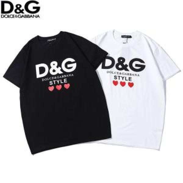 Dolce&Gabbana ドルチェ＆ガッバーナ 半袖Tシャツ 2色可選 オシャレな印象に きれいめ上品に