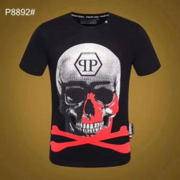 目を引く存在感抜群 2026夏色っぽさ PHILIPP PLEIN フィリッププレイン 半袖Tシャツ 2色可選