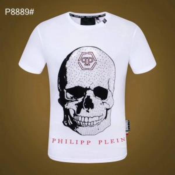 半袖Tシャツ 2色可選 スタイルを綺麗に 大人のこなれた着こなし PHILIPP PLEIN フィリッププレイン