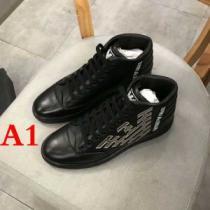 2色可選  お得なレアアイテムが多数 アルマーニ ARMANI ハイトップシューズ 激レアモデル高品質
