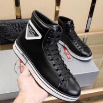 大人気 セール最新作 プラダ PRADA ハイトップシューズ 2色可選 新作アイテム60％OFF