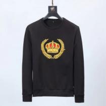 2026春夏の大注目トレンド コピーDolce&Gabbana ドルチェ＆ガッバーナ クラウンプリントストライプパーカー メンズ コットン 服
