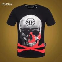 目を引く存在感抜群 2026夏色っぽさ PHILIPP PLEIN フィリッププレイン 半袖Tシャツ 2色可選