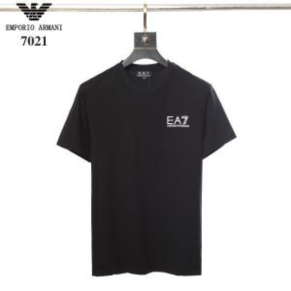 Tシャツ/ティーシャツ この夏は注目新作 アルマーニ ARMANI 抜け感スゴイ 2色可選  リッチな印象に