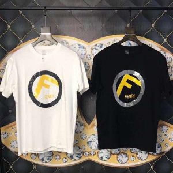 優しげ人気アイテム 軽やかな素材感  Tシャツ/ティーシャツ 2色可選  FENDI夏大人気のアイテム FENDI