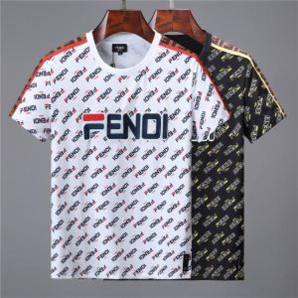 半袖Tシャツ 2色可選 大人可愛いスタイル切りっぱなしデザイン  FENDI フェンディ