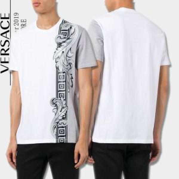 VERSACE ヴェルサーチ 半袖Tシャツ 大人っぽく仕上げ 今っぽいトレンド 優しげ人気アイテム