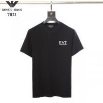 Tシャツ/ティーシャツ この夏は注目新作 アルマーニ ARMANI 抜け感スゴイ 2色可選  リッチな印象に