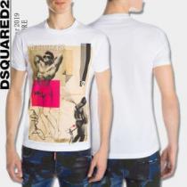 DSQUARED2 抜け感スゴイ ディースクエアード  Tシャツ/ティーシャツ今っぽいトレンド  2色可選