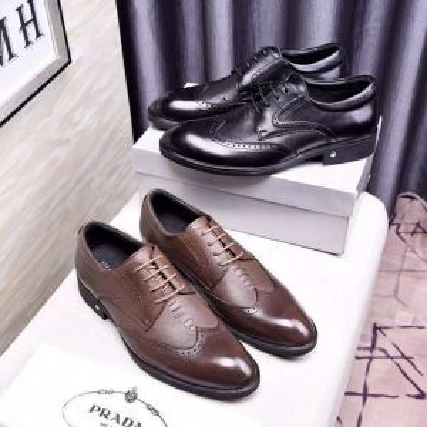 完売必須 革靴新作限定めっちゃ綺麗色 PRADA プラダ 2色可選 2026限定 男性に人気