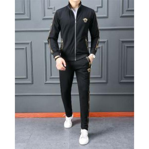 2025夏ファション新品 ヴェルサーチ馴染みやすいスタイル美品 VERSACE 上下セット2色可選