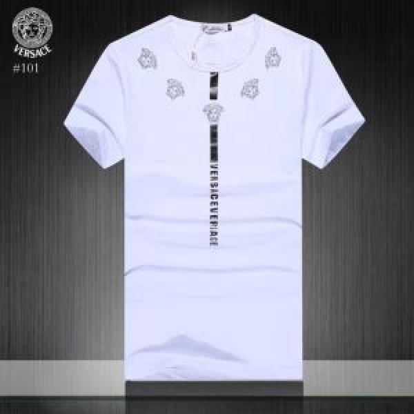 夏の大人カジュアルスタイル ヴェルサーチVERSACE Tシャツ/ティーシャツ大人っぽく着こなせる  2色可選
