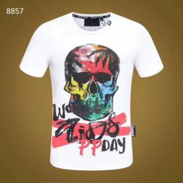 2色可選 リッチな印象に Tシャツ/ティーシャツ フィリッププレイン PHILIPP PLEIN 2026春夏も引き続き人気セール