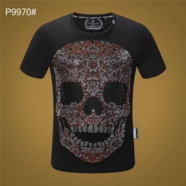 PHILIPP PLEIN  夏の大人カジュアルスタイル Tシャツ/ティーシャツ フィリッププレイン 2025春夏も引き続き人気セール