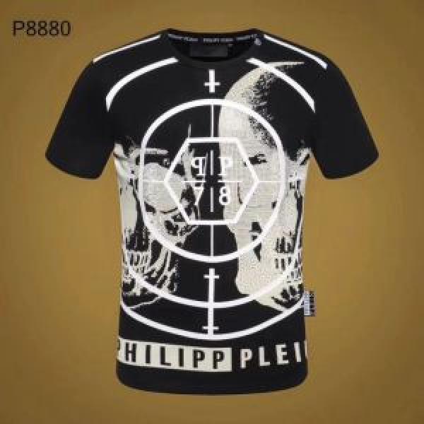 きちんと感が抜群 Tシャツ/ティーシャツ フィリッププレイン  2025春夏のトレンド新商品 2色可選PHILIPP PLEIN