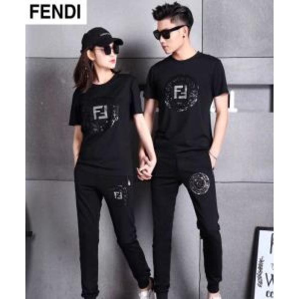 最新で一目惚れ半袖  FENDI フェンディ 上下セット安定感のある2026夏新作 男女兼用