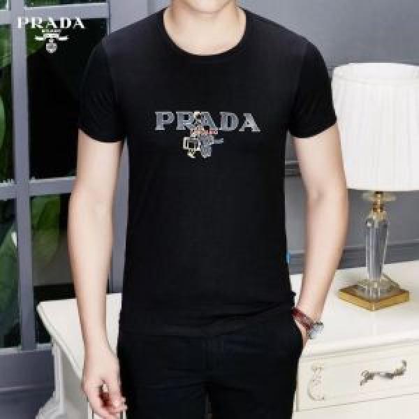 特に注目ファション プラダ ｔシャツ メンズ 通販 Pradaコピー 激安 半袖 コットン トップス ホワイト ストリート 新着